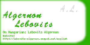 algernon lebovits business card
